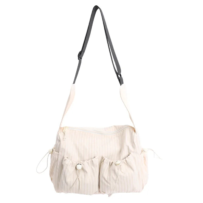 Plaid Tote Bag – Large Capacity Lightweight Shoulder Bag Tote Shoulder Bag Nixie White