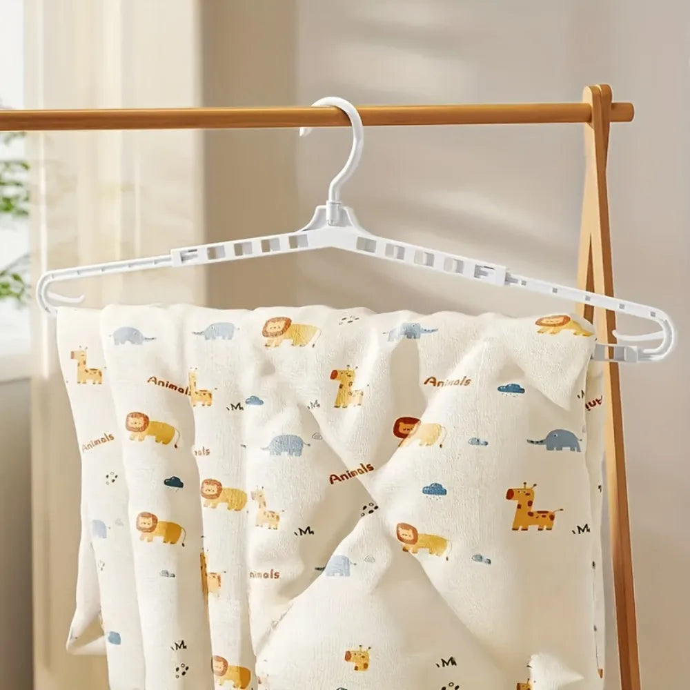 2PCS Telescopic Pull-Out Hanger 360° Rotatable Closet Drying Rack
