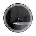 Round LED Bathroom Mirror – Anti-Fog, Dimmable, 3 Color Temps