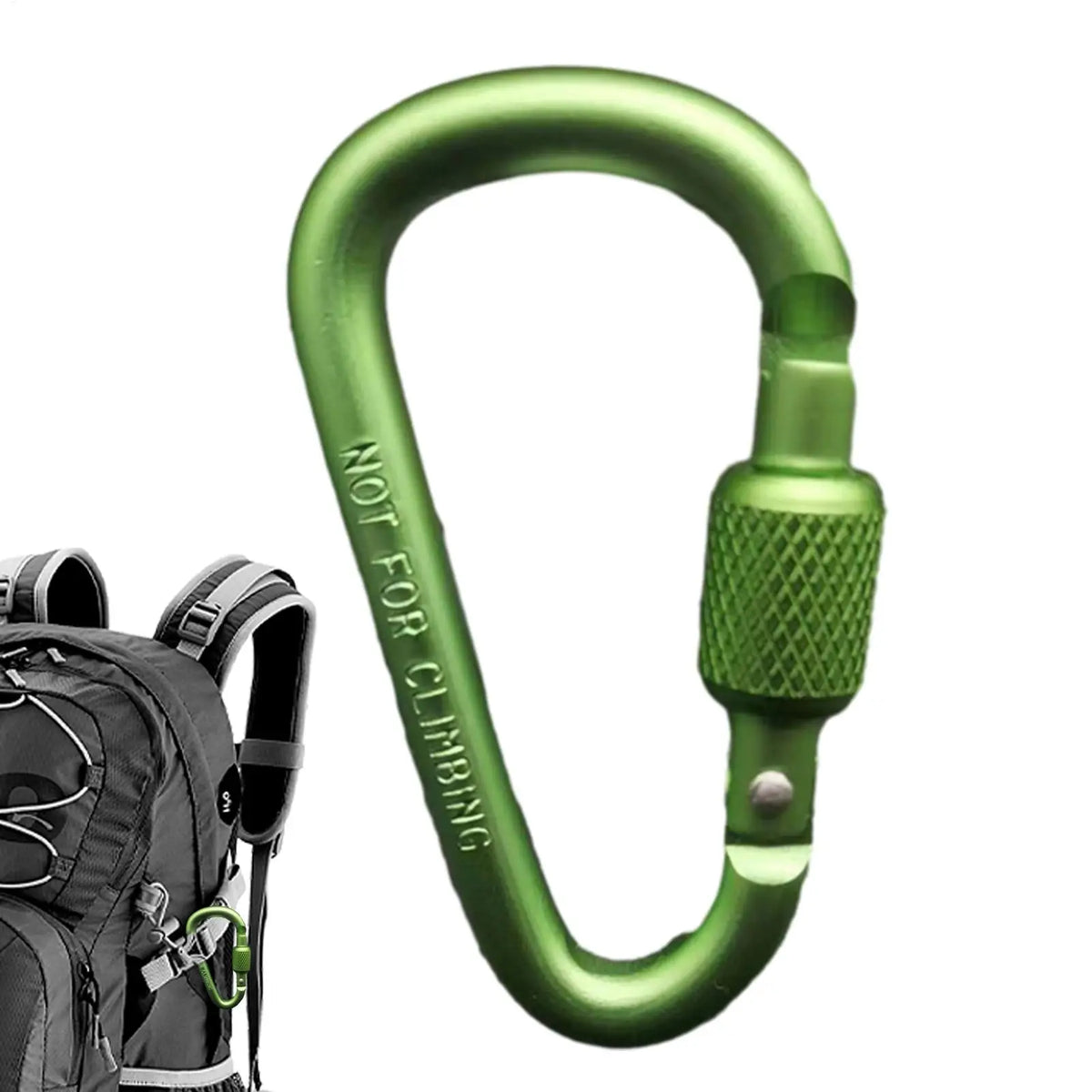 D-Type Locking Carabiner Hook – Aluminum Alloy Rope Tensioner Locking Carabiner Hook Nixie