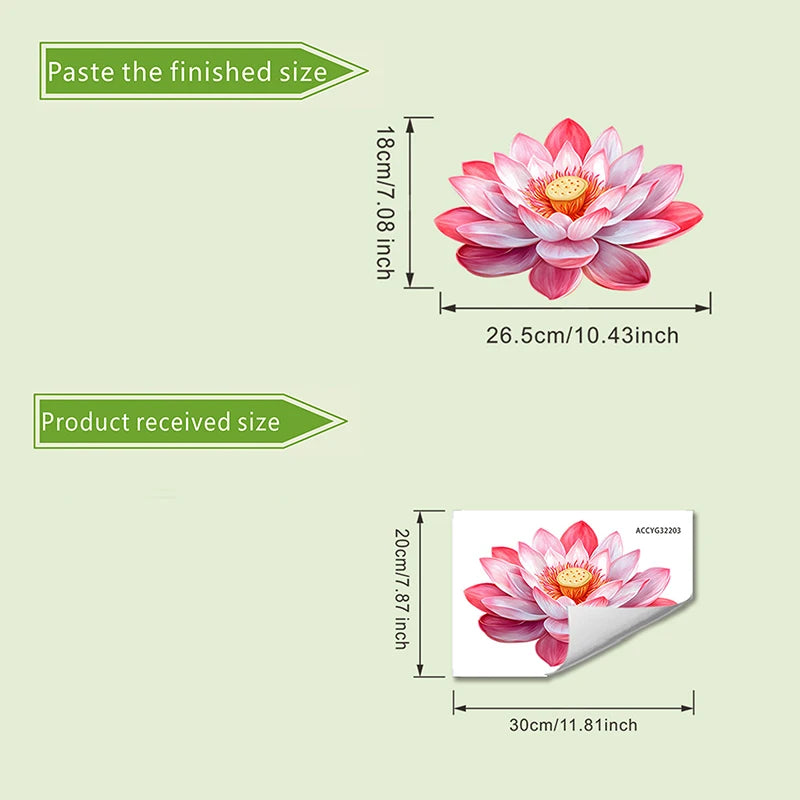 Glow-in-Dark Lotus Bathroom Wall Sticker – Waterproof PVC Decal Bathroom Wall Sticker Nixie