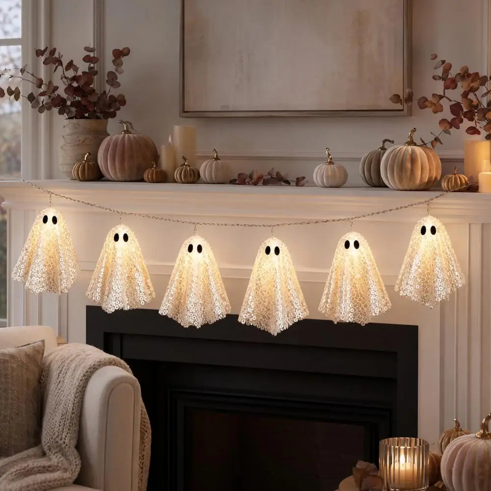 Halloween Glowing Ghost Hanging Ornament – Spooky Light-Up Decor Halloween Hanging Ornament Nixie