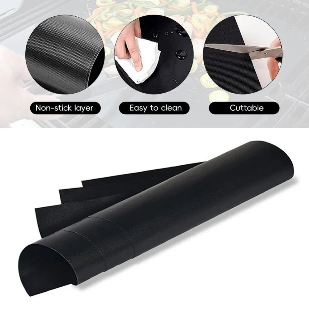 Non-Stick BBQ Grill Mat & Baking Mat – Heat Resistant PTFE BBQ Grill Mat Nixie