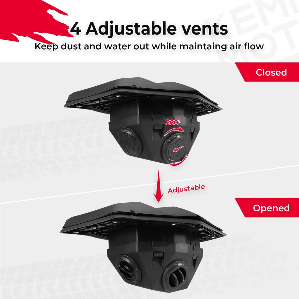 UTV Roof Ram Air Kit – Can-Am Maverick X3 & Polaris RZR UTV Roof Air Kit Nixie