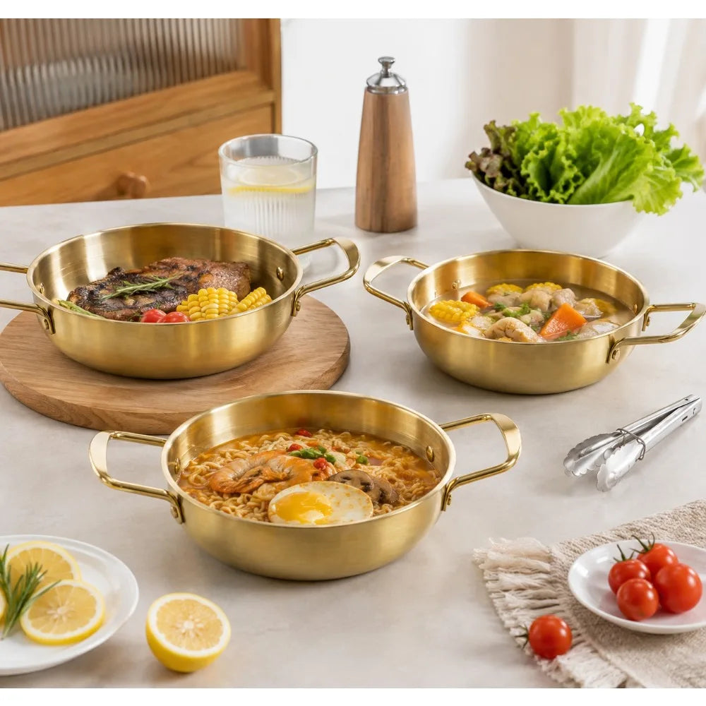 4-Piece Stainless Steel Noodle Soup Pot & Tong Set Cookware Set Nixie