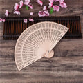 Hollow-Carved Wood Folding Fan – Wedding Favor & Home Décor Decorative Folding Fan Nixie A