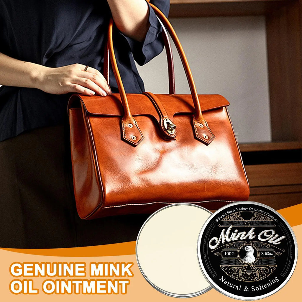 Pure Mink Oil Leather Conditioner Cleaner & Restorer 100g