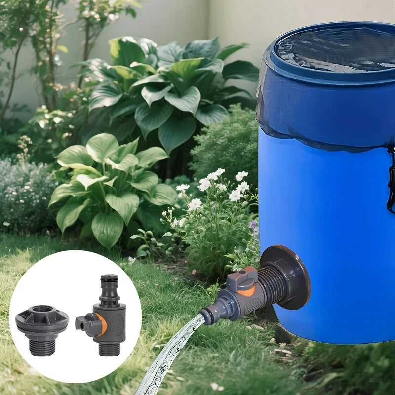 PVC/IBC Water Barrel Adapter with Valve – Rainwater Kit Water Tank Adapter Nixie