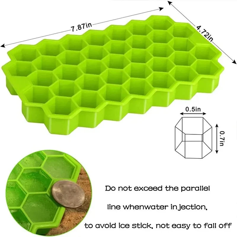 Honeycomb 37-Cube Ice Tray DIY Ice Mold – Nixie Ice Cube Tray Nixie