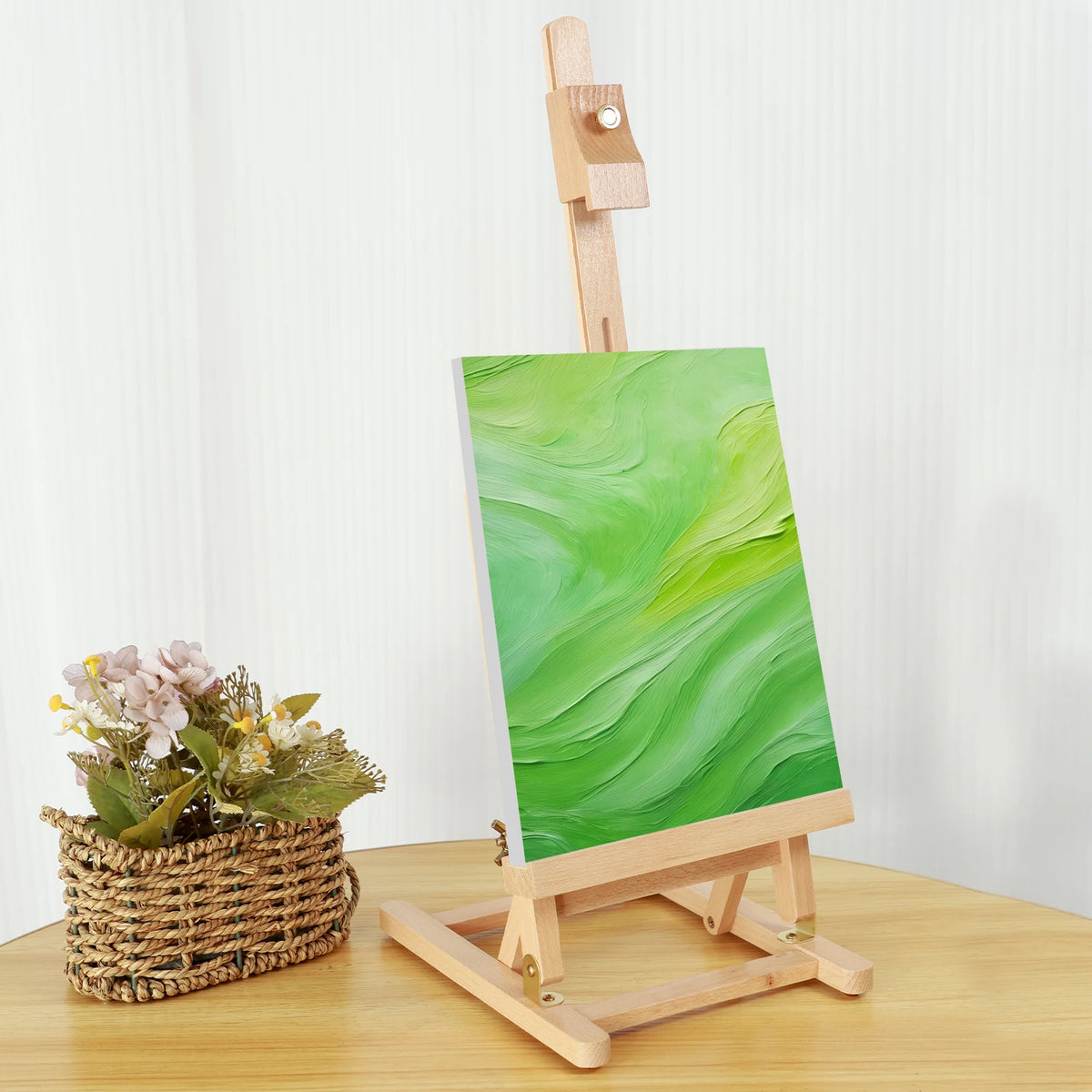 Foldable Wooden Desktop Art Easel – Adjustable Tabletop Stand
