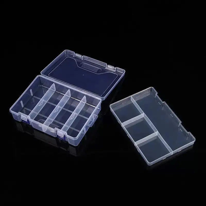 Adjustable Compartment Transparent Plastic Storage Box Organizer