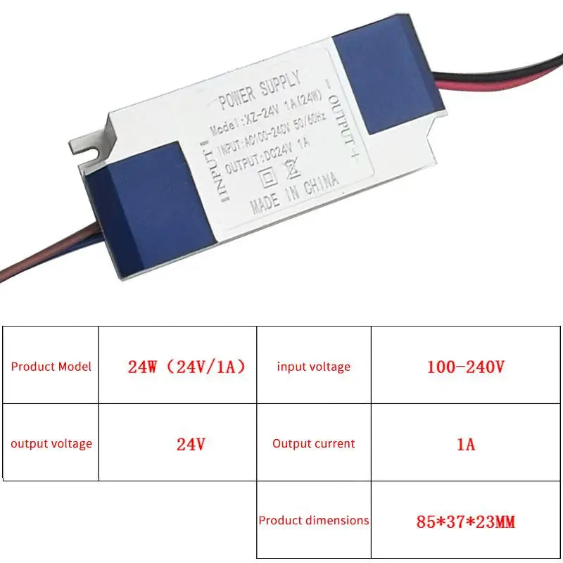 Isolated Constant Voltage LED Driver 5W-24W AC100-240V DC 5V-24V LED Power Driver Nixie 24W24V1A