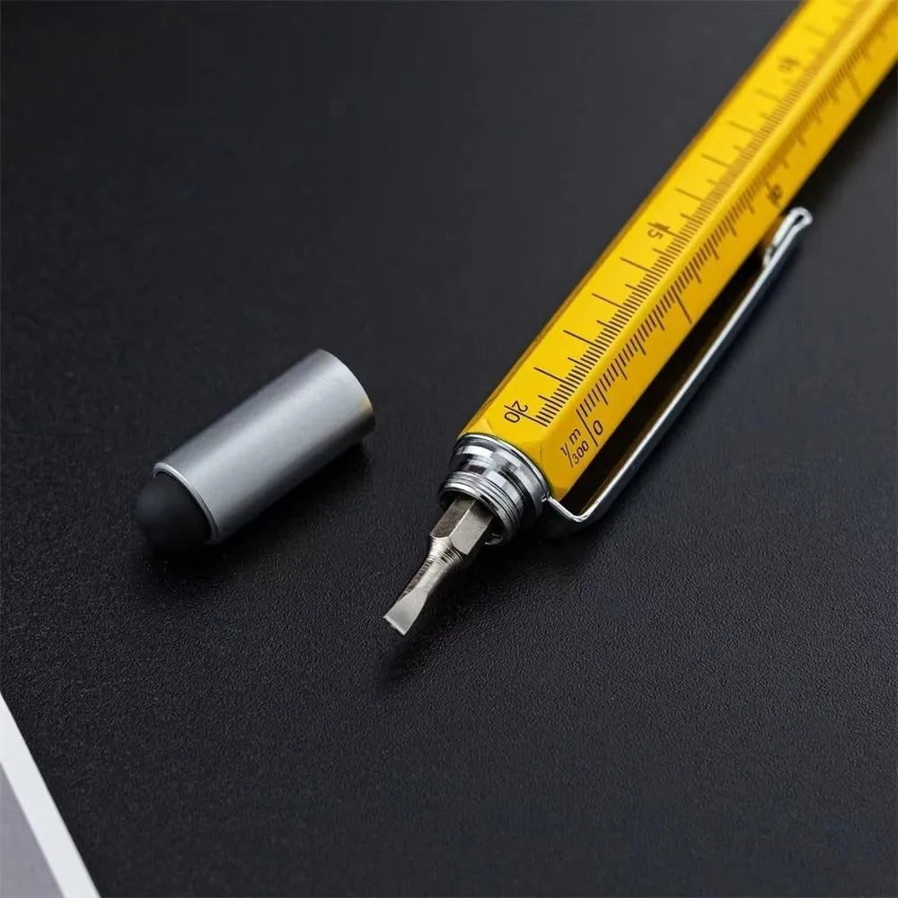 6-in-1 Metal Multifunction Screwdriver Ballpoint Pen Tool Multitool Pen Nixie