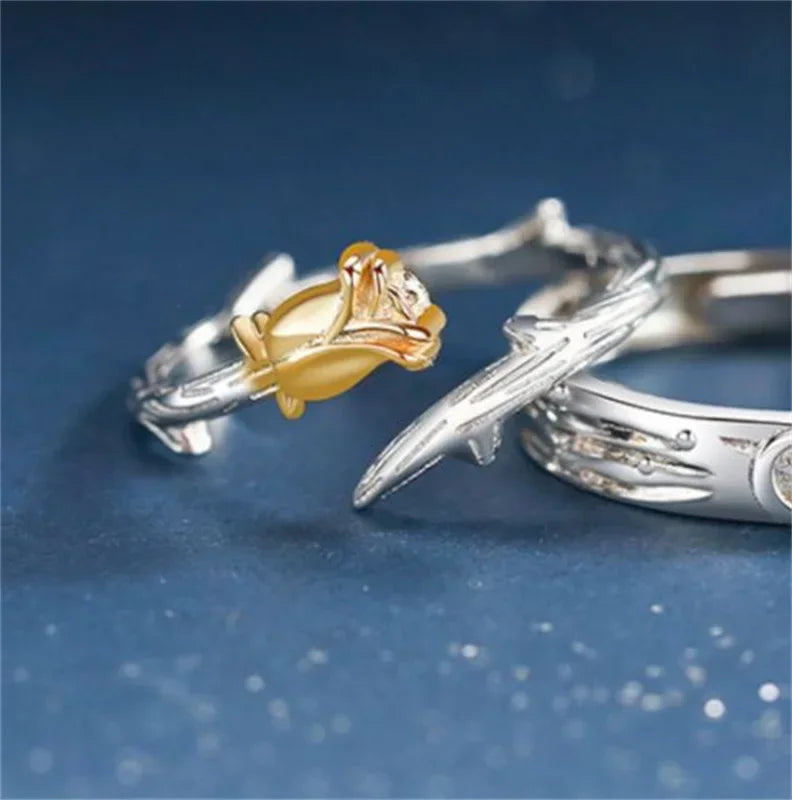 2Pcs Retro Tibetan Silver Eagle Head Rings – Vintage Unisex Set Fashion Ring Set Nixie