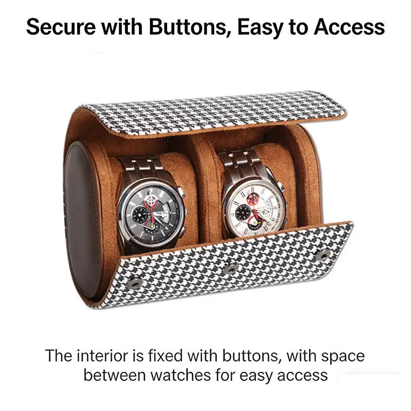 Watch Roll Travel Case – 1/2/3 Slot PU Leather Watch Organizer Watch Roll Case Nixie