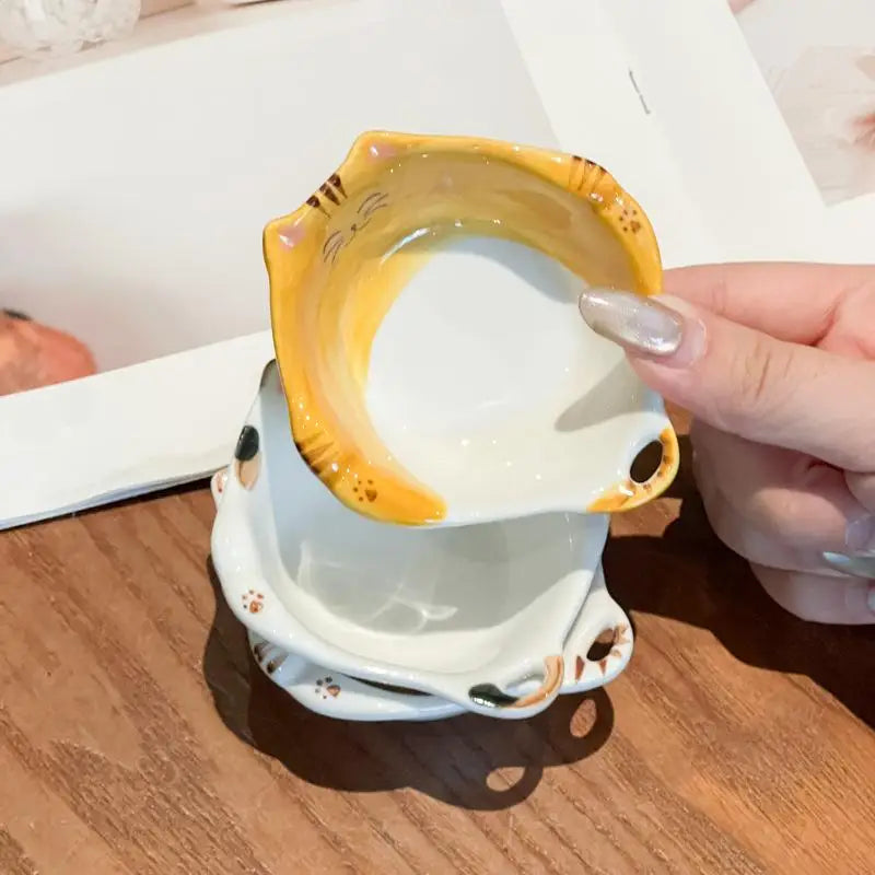Cute Cat Ceramic Dipping Sauce Dish – Hot Pot Snack Plate