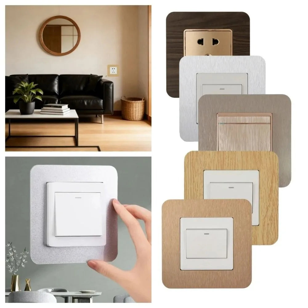 Resin Light Switch Cover Frame – No-Punch Dustproof Wall Decor