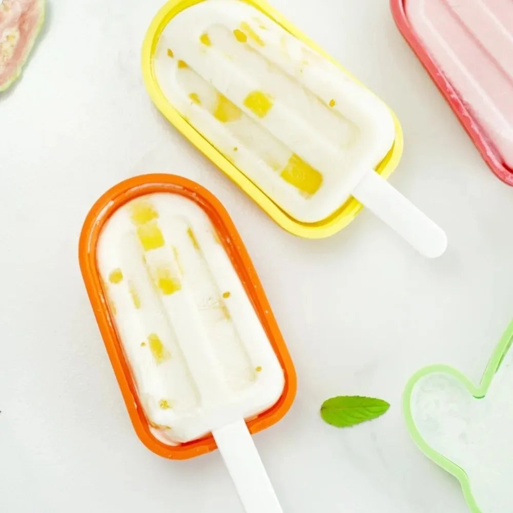 Silicone Popsicle Mould – Reusable Ice Lolly Maker with Lid & Sticks Popsicle Mould Nixie