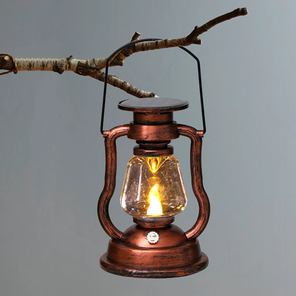Retro Solar LED Hanging Lantern | Flickering Flameless Outdoor Light Solar Outdoor Lantern Nixie