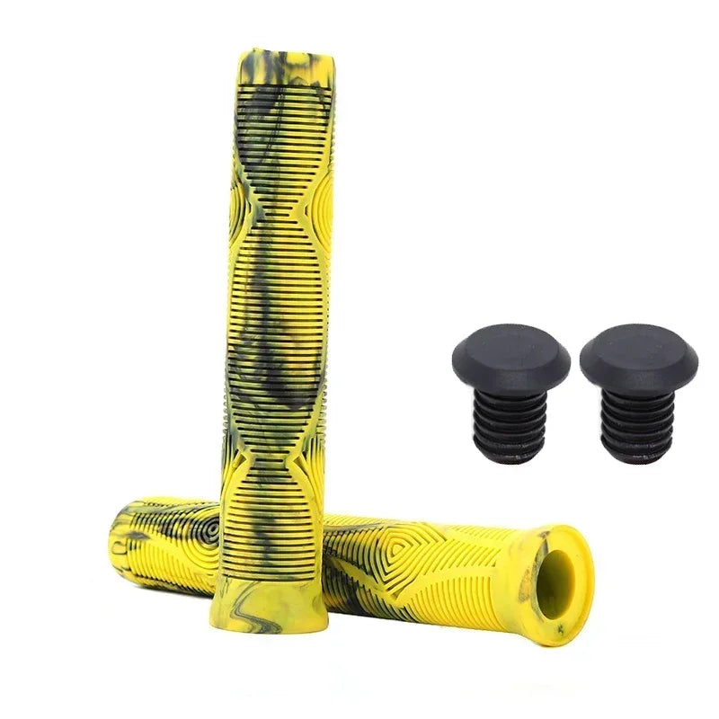 BUCKLOS 160mm MTB Bike Handlebar Grips – Anti-Slip Rubber Bike Handlebar Grips Nixie 160-YELLOW