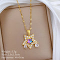 Luxury Star Pendant Necklace – Gold Stainless Steel Choker Women Pendant Necklace Nixie XL2606-661