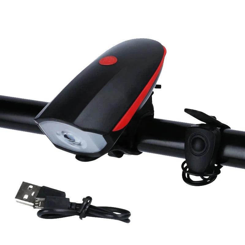 Bike Headlight & Electric Horn – USB Rechargeable, 250 Lumens Bike Light & Horn Nixie
