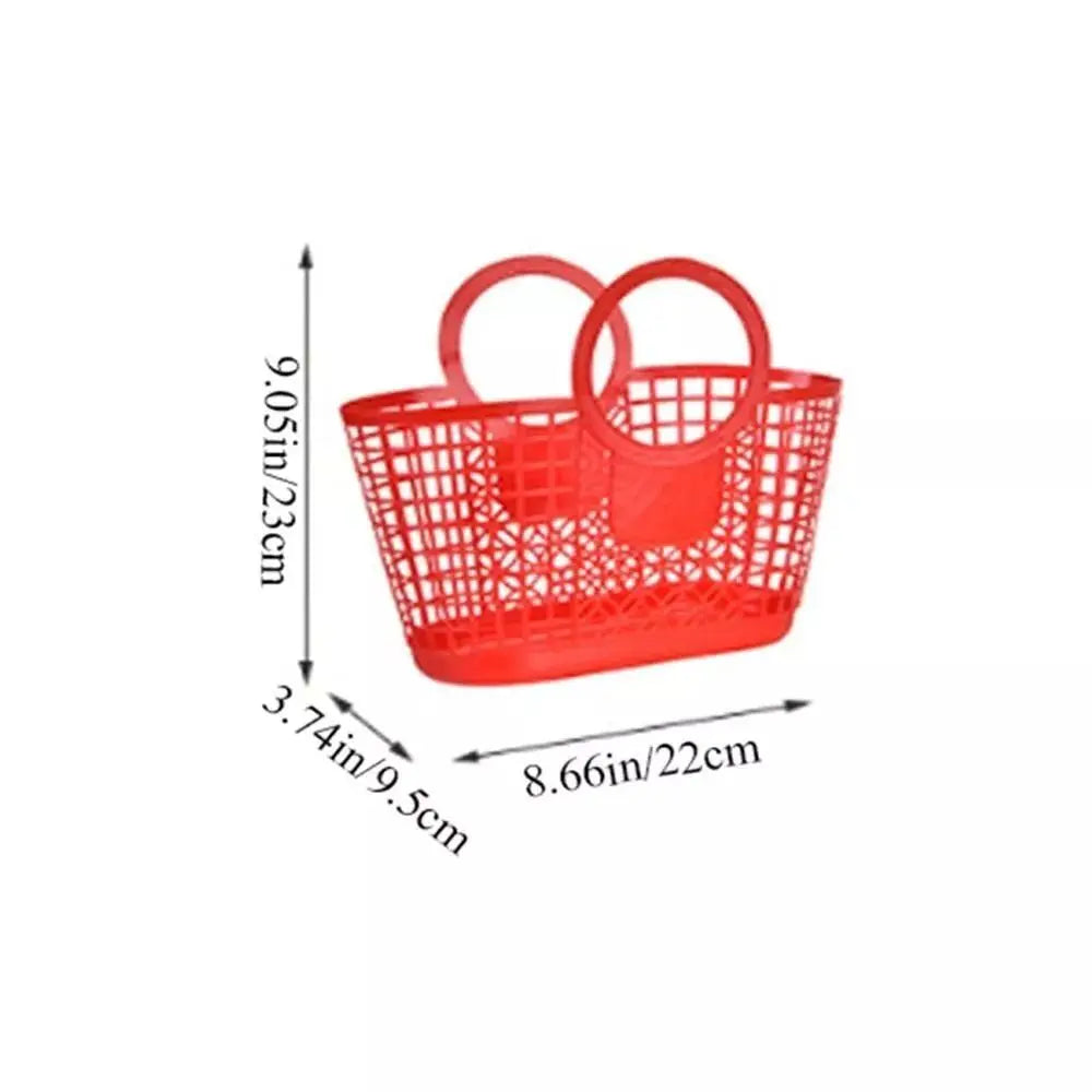 Plastic Hollow Storage Basket – Bathroom & Toy Organizer Storage Basket Nixie