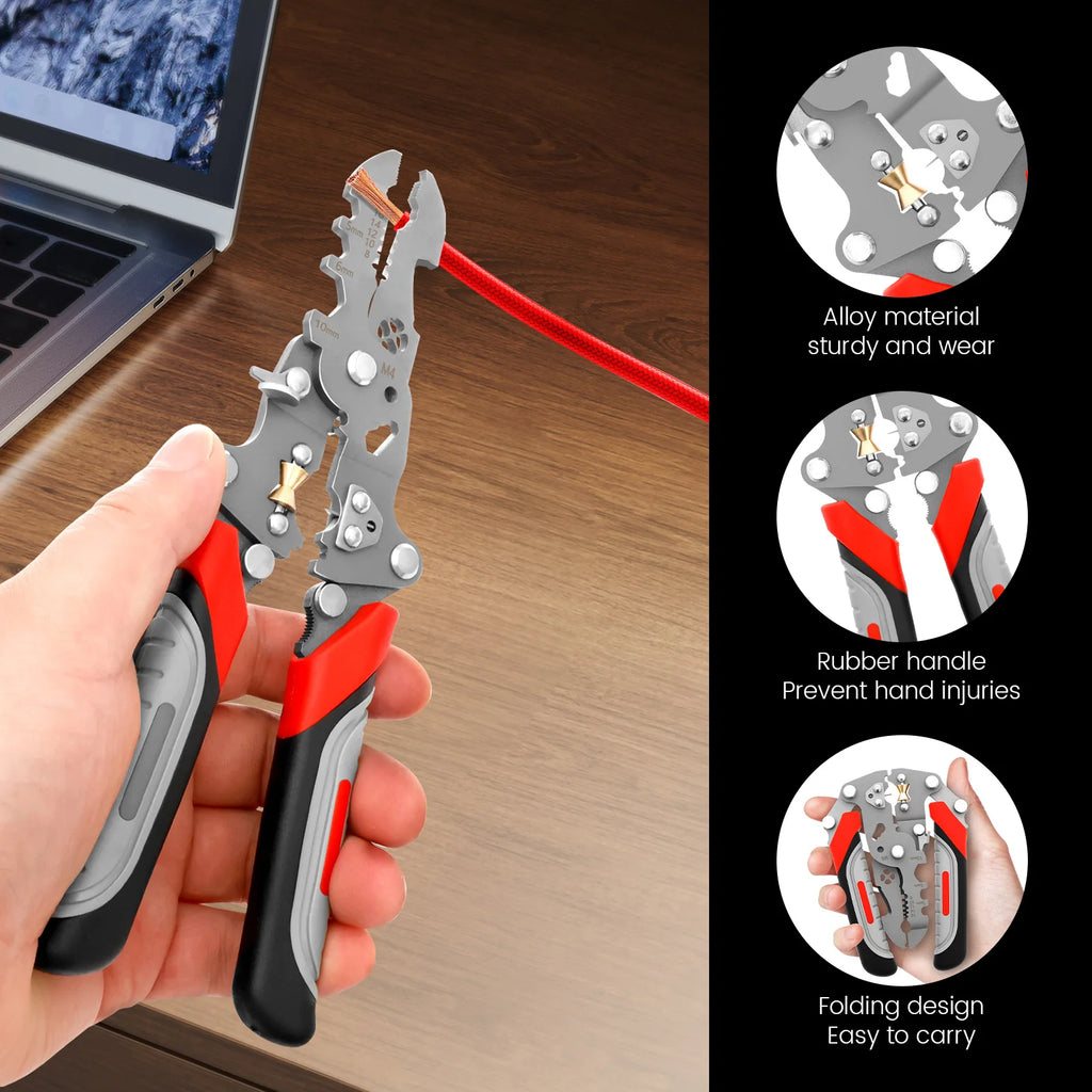 21-in-1 Wire Stripper Pliers | Chrome Vanadium Steel Crimper Wire Stripper Pliers Nixie