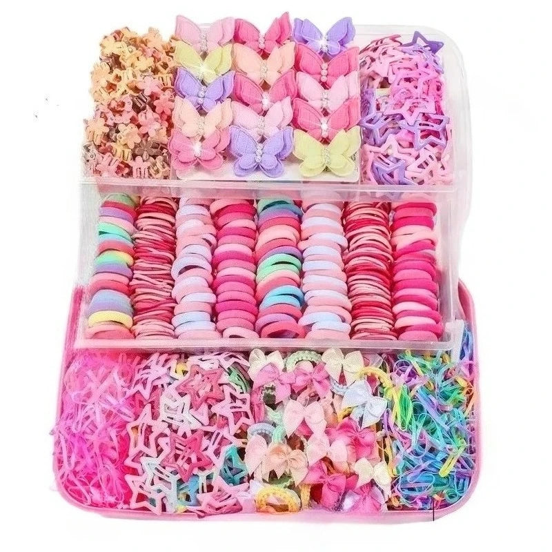 850-Piece Girls Hair Accessories Set – Clips, Bands & Barrettes Girls Hair Accessories Nixie