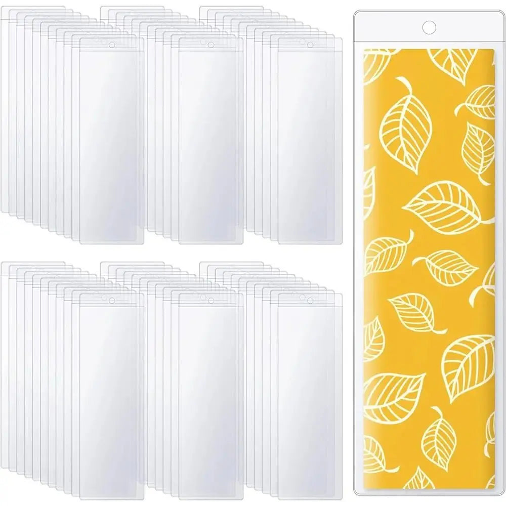 10Pcs Clear PVC Bookmark Sleeves – DIY Photo Holder & Protector Bookmark Sleeves Nixie