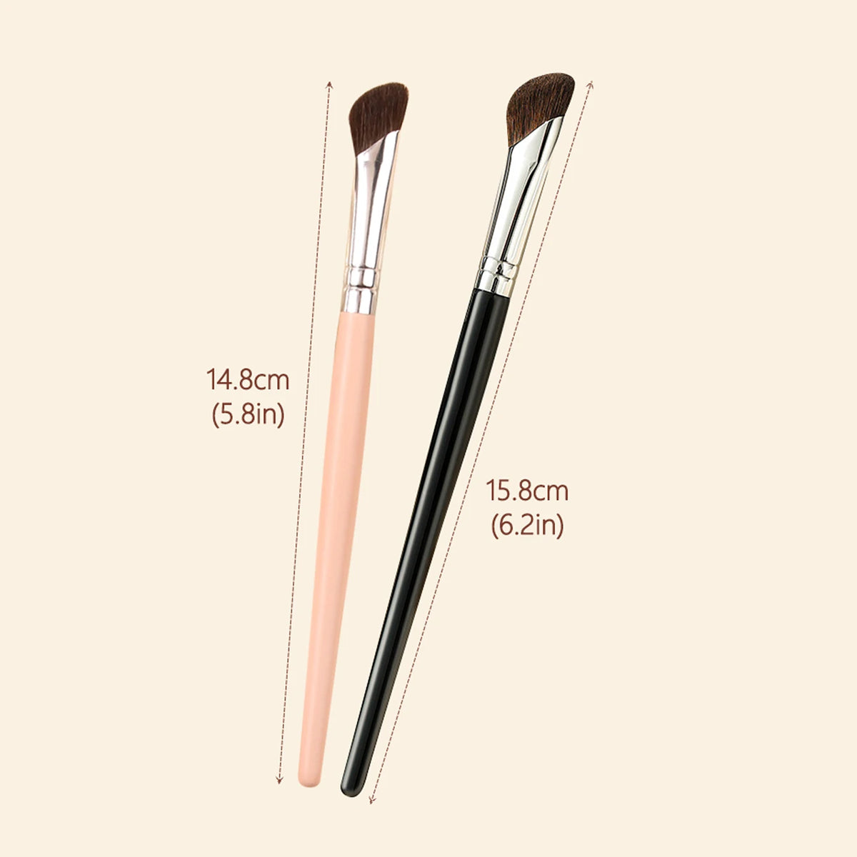 2-Piece Horsehair Contour & Nose Shadow Makeup Brush Set Makeup Brush Set Nixie