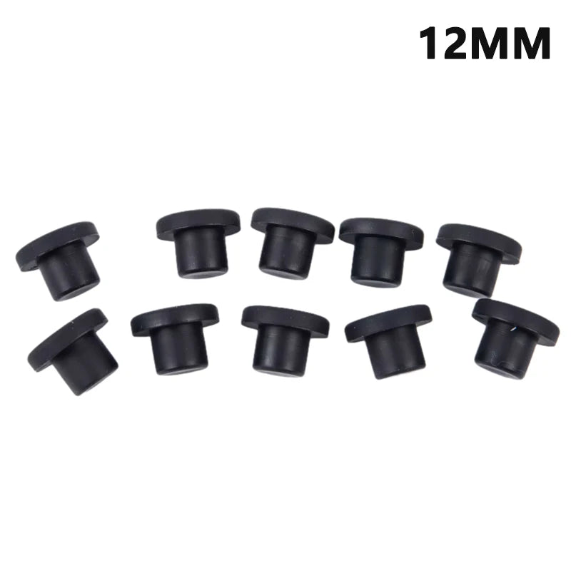 10Pcs Silicone Rubber Hole Plugs 3–12mm High-Temp Seal Caps Rubber Hole Plugs Nixie 12mm