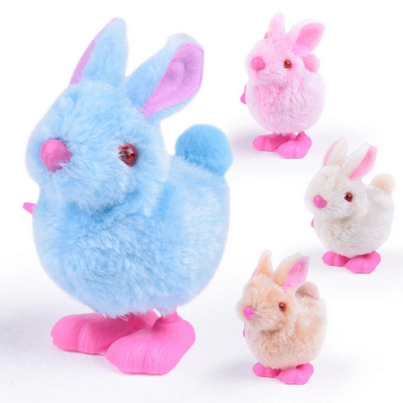 Wind-Up Hopping Plush Chick Cat Toy – Interactive Clockwork Kitten