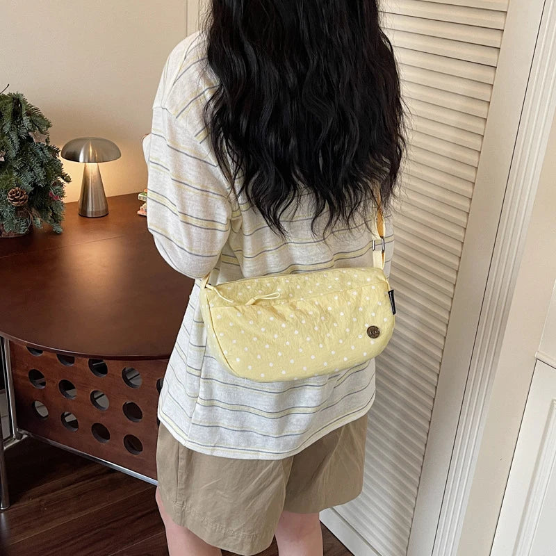 Korean Polka Dot Crossbody Bag – Large Capacity Women's Tote Crossbody Shoulder Bag Nixie