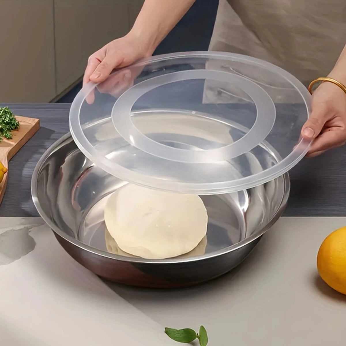 5-Piece Stainless Steel Mixing Bowls with Lids | Baking & Meal Prep Mixing Bowl Set Nixie