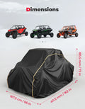 KEMIMOTO 4-Seater UTV Cover | Waterproof Oxford Fabric UTV Protective Cover Nixie M Size 412-168-185cm