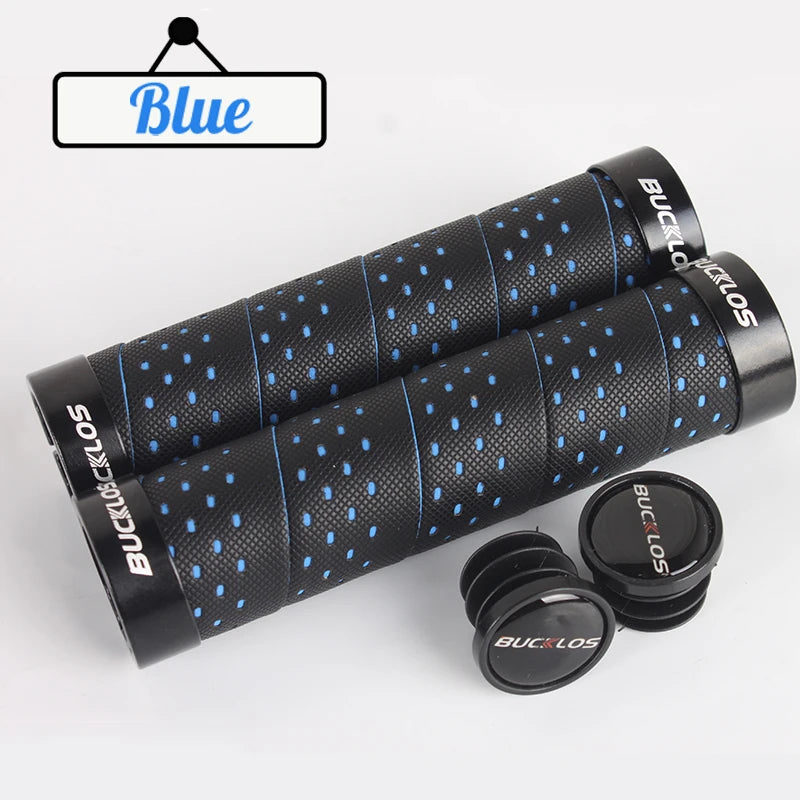 BUCKLOS MTB Lock-On Bike Grips – Anti-Slip Handlebar Covers Bike Handlebar Grips Nixie Blue