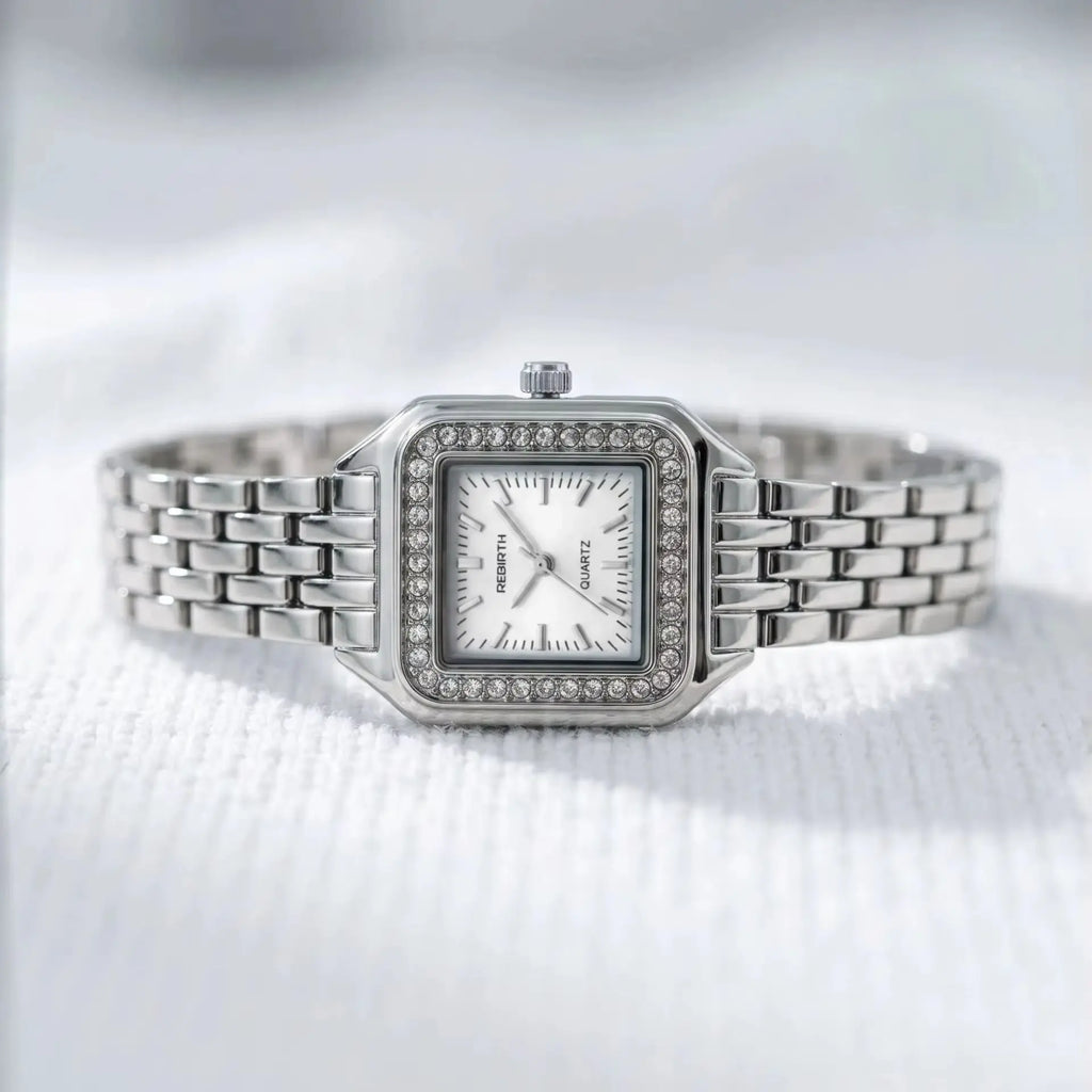 REBIRTH Business Classic Quartz Watch – Silver | Minimalist Quartz Wristwatch Nixie