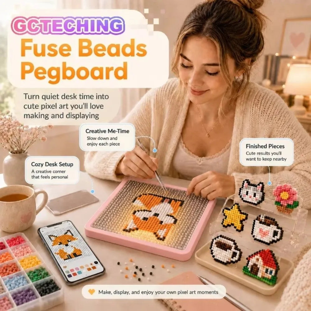 LED Fuse Beads Pegboard USB App Controlled DIY Craft Board