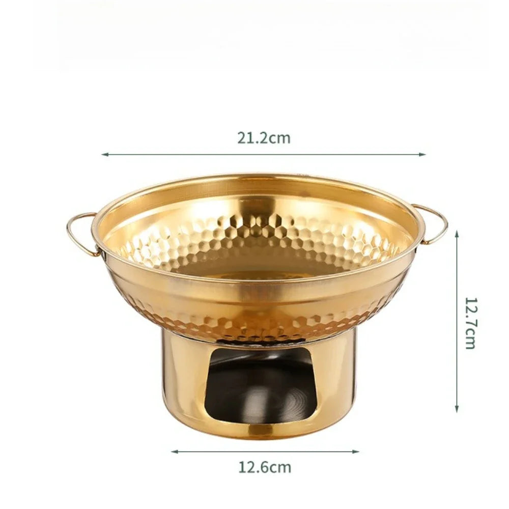Stainless Steel Thai Tom Yum Hot Pot with Double Handles Hot Pot Cookware Nixie