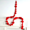 Multicolor Flocking Ball String Christmas Hanging Decoration