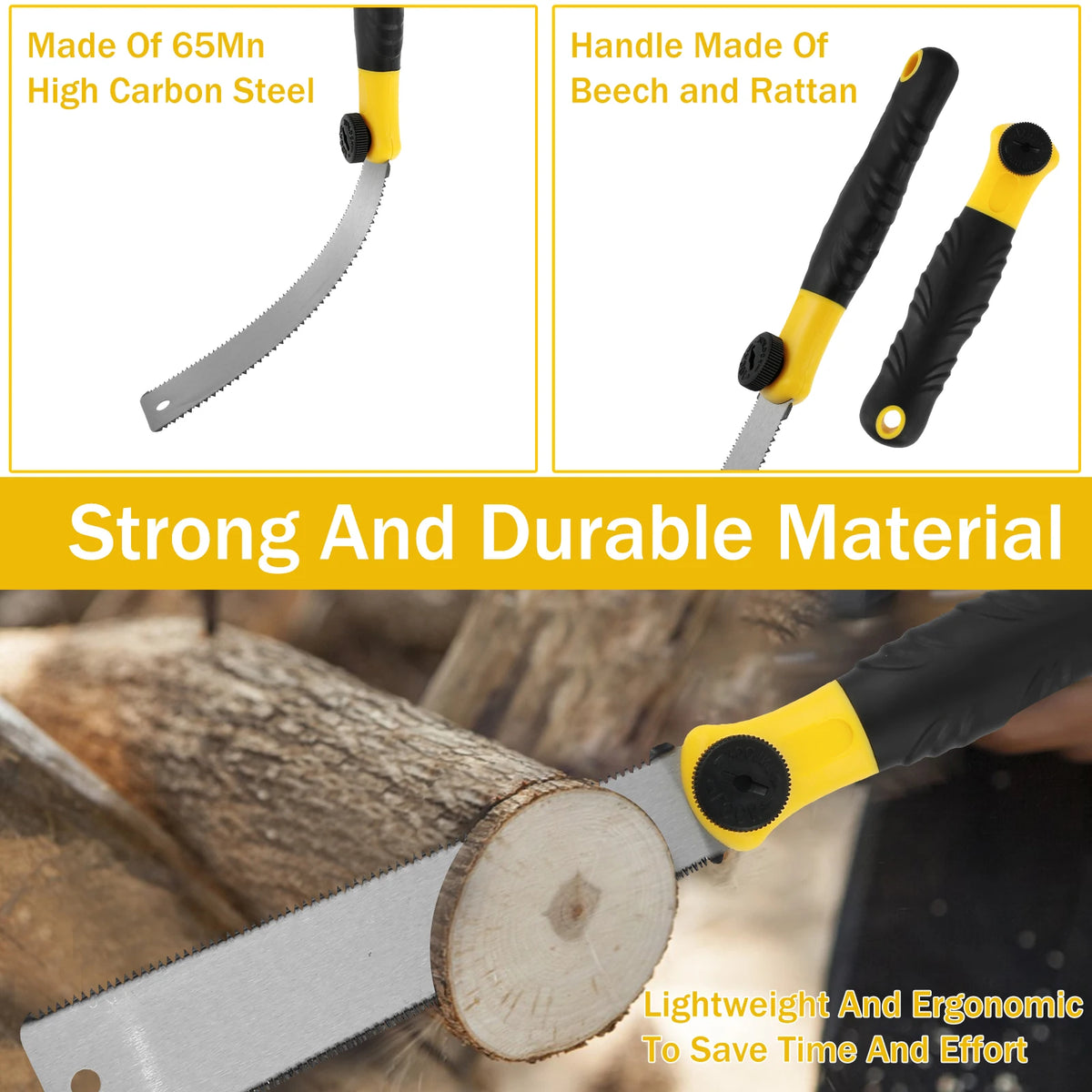 Japanese Hand Saw Set – 3 Replaceable Blades, Flush Cut Wood Saw