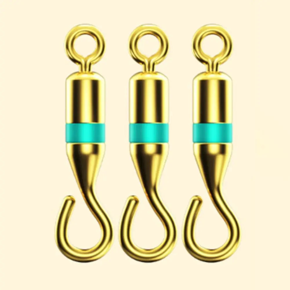 20PCS Titanium Alloy Open Swivel Fishing Rings with Rubber O-Rings Fishing Swivel Rings Nixie