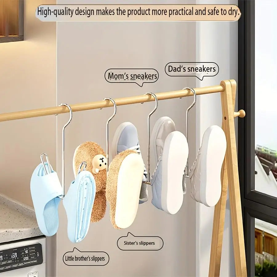 5-Pack Metal Shoe Rack Hangers – Balcony & Closet Hooks Shoe Rack Hanger Nixie