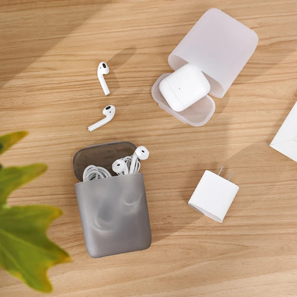 Portable Cable & Earphone Storage Box with Lid | Organizer Cable Storage Box Nixie