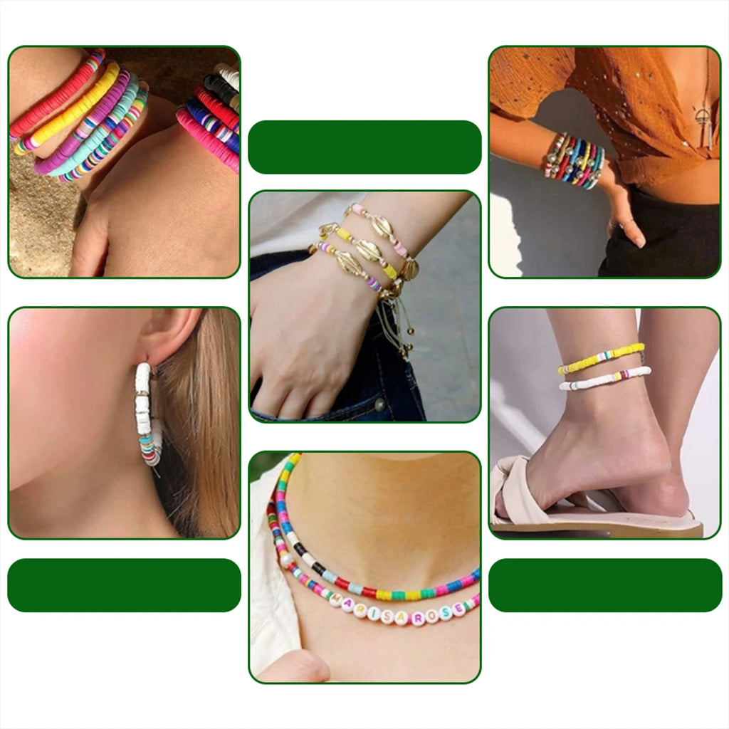 3600pcs Clay Beads Set 18 Colors 6mm DIY Jewelry Making Kit Jewelry Making Kit Nixie