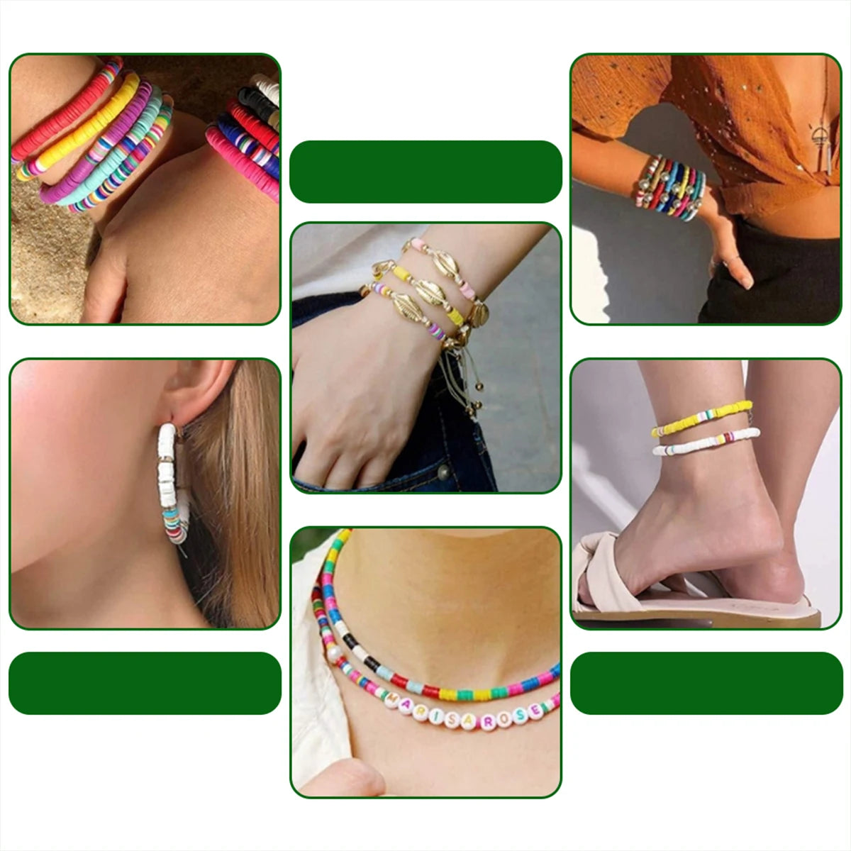 3600pcs Clay Beads Set 18 Colors 6mm DIY Jewelry Making Kit Jewelry Making Kit Nixie