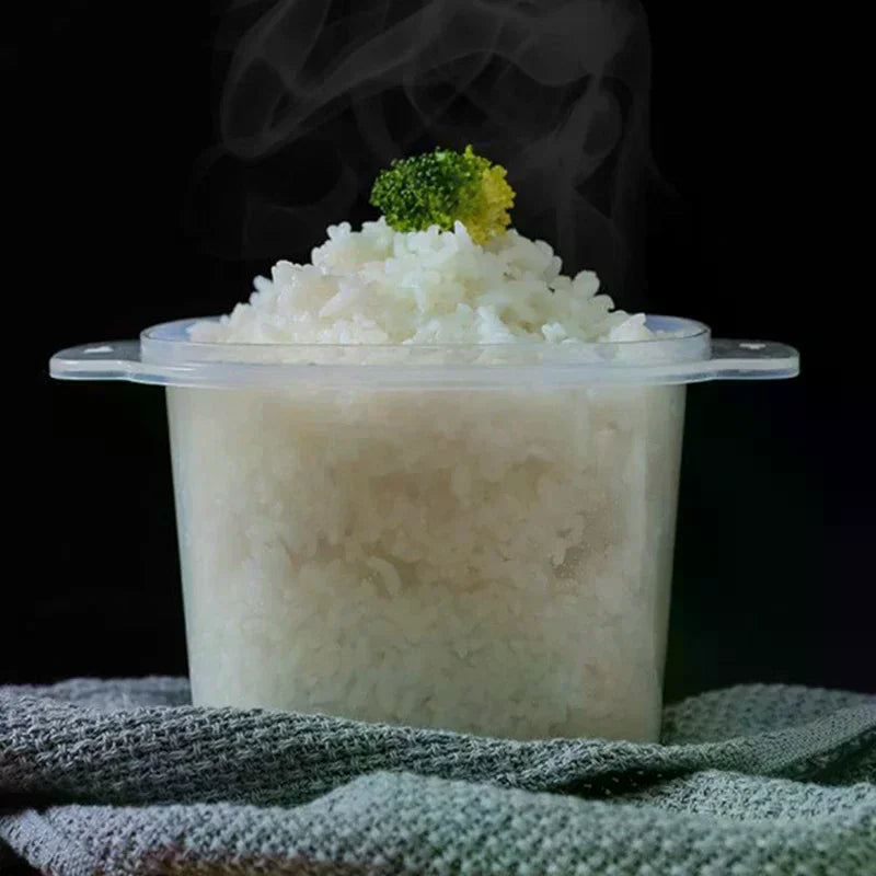 Microwave Rice Cooker Steamer Bento Lunch Box 900ml PP