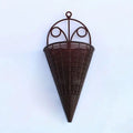 Fan-Shaped Hanging Flower Basket | Rattan-Style Wall Décor Hanging Flower Basket Nixie Light Grey
