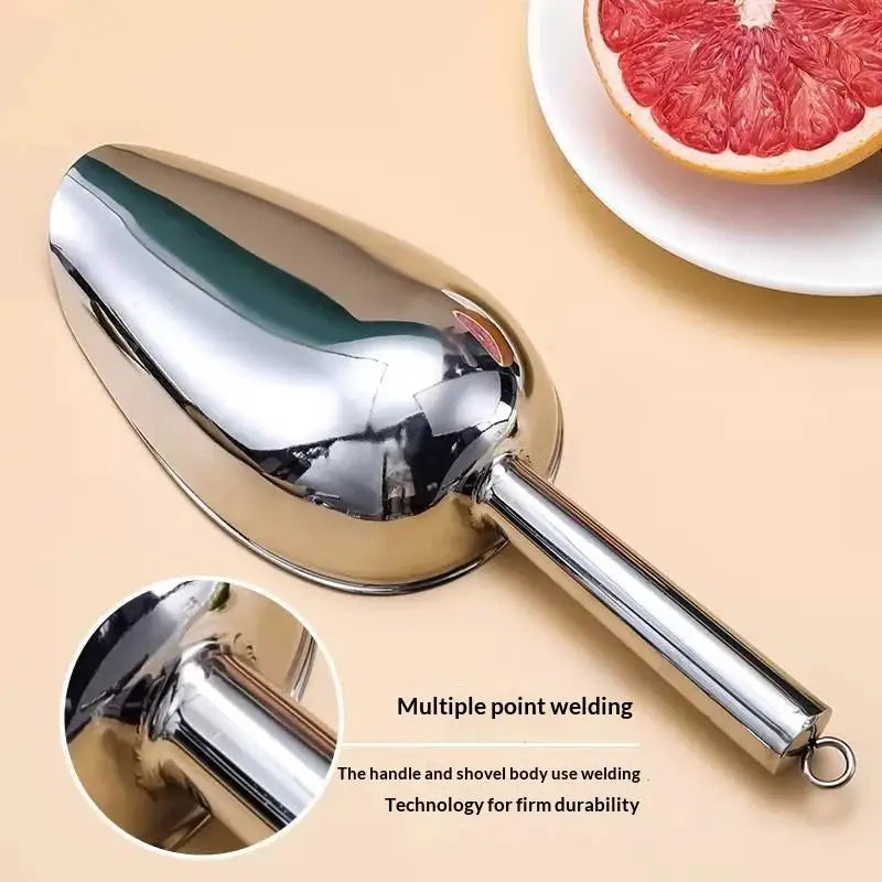 Stainless Steel Ice Scoop with Anti-Slip Handle | Kitchen & Bar Ice Scoop Nixie